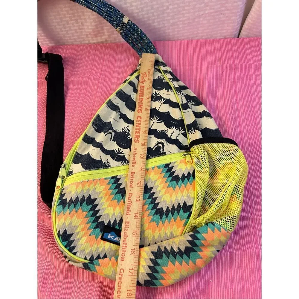 Kavu bag nautical neon colors‎ big rope 18x13 crossbody